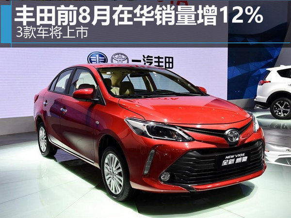 丰田前8月在华销量增12% 3款车将上市-图1