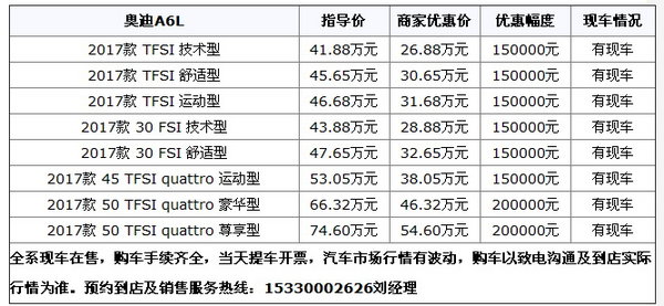 全新奥迪A6L最高降20万 五一购车享豪礼-图2