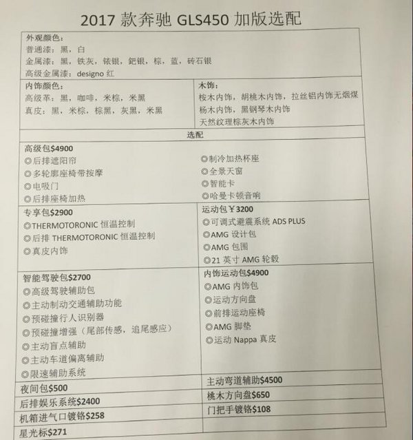 2017款加版奔驰GLS450 惊天惠降共庆新年-图1