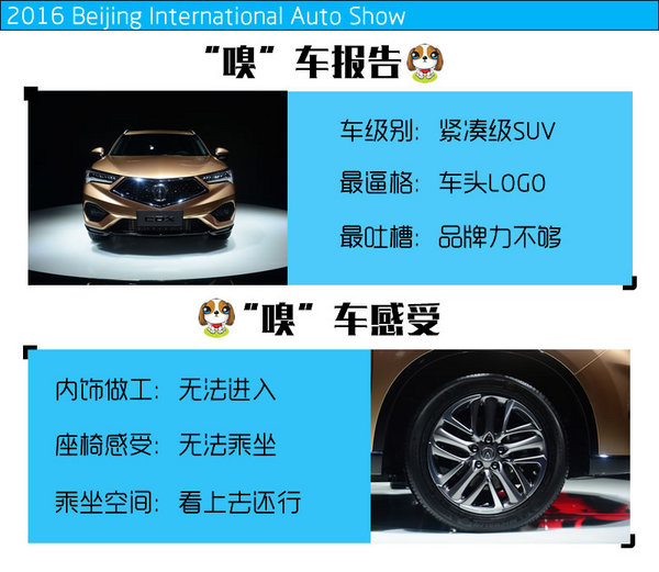 2016北京车展 国产广汽讴歌CDX实拍-图1