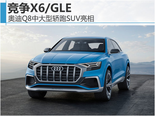 奥迪Q8中大型轿跑SUV亮相 竞争X6/GLE-图1