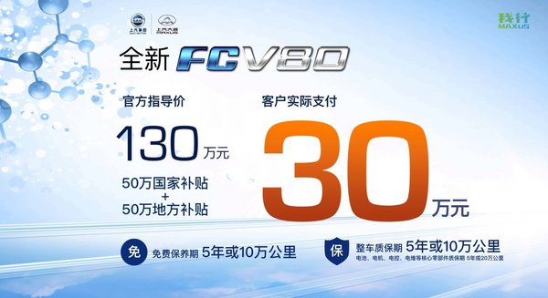 上汽大通燃料电池车FCV80广州车展革新上市-图1