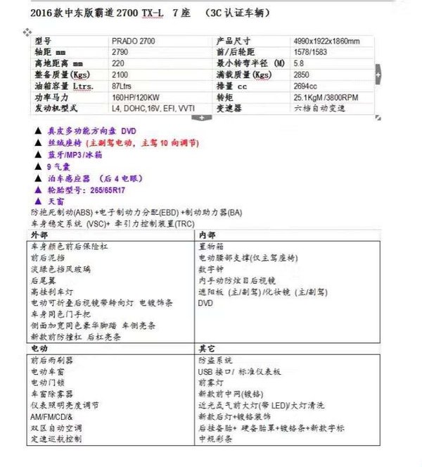 16款豐田霸道2700說明書導(dǎo)購 六速分期貸-圖2