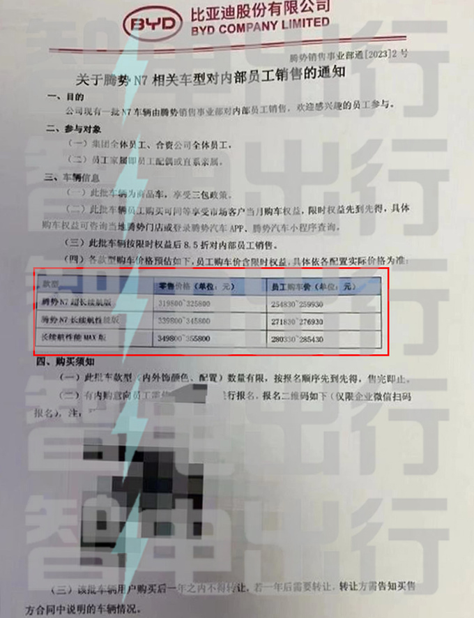 腾势内部员工8.5折买N7优惠7万多-比宋L还便宜-图1