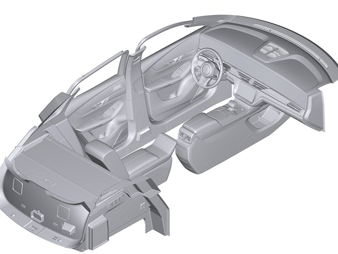 红旗全新车型设计图四座布局/或采用纯电动力-图1