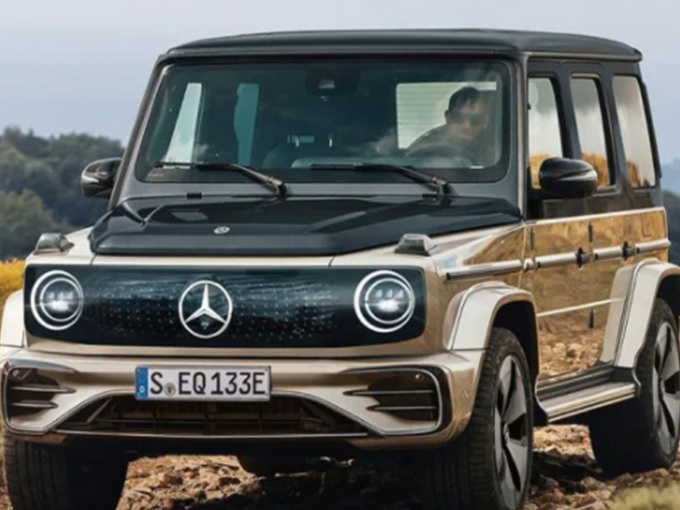 奔驰G级纯电版渲染图造型方正/EQS同款进气格栅-图1