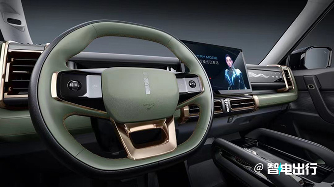 iCAR 03内饰官图 配水晶材质旋钮 支持哨兵模式-图3
