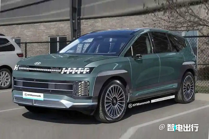 现代全新旗舰级大型SUV曝光未上市就更名/外观再改动-图1