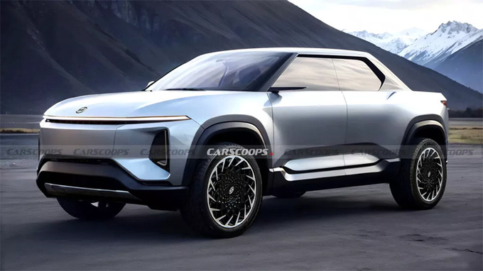 又是模仿国产起亚全新纯电皮卡T10曝光酷似理想L9-图1