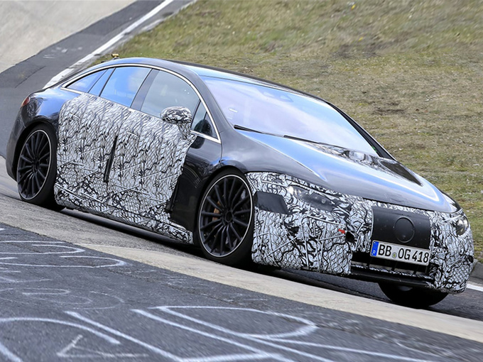 奔驰EQS 63 AMG谍照搭自适应空气悬架/性能大涨-图1