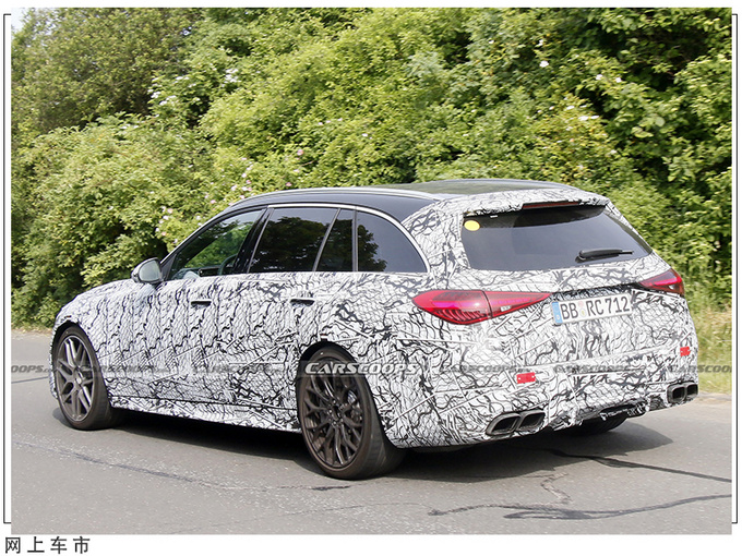 奔驰全新C63旅行版谍照换搭全新动力/性能再升级-图4