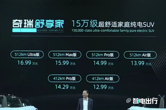 官降1.4万奇瑞舒享家售12.99-16.99万 全系后驱-图1