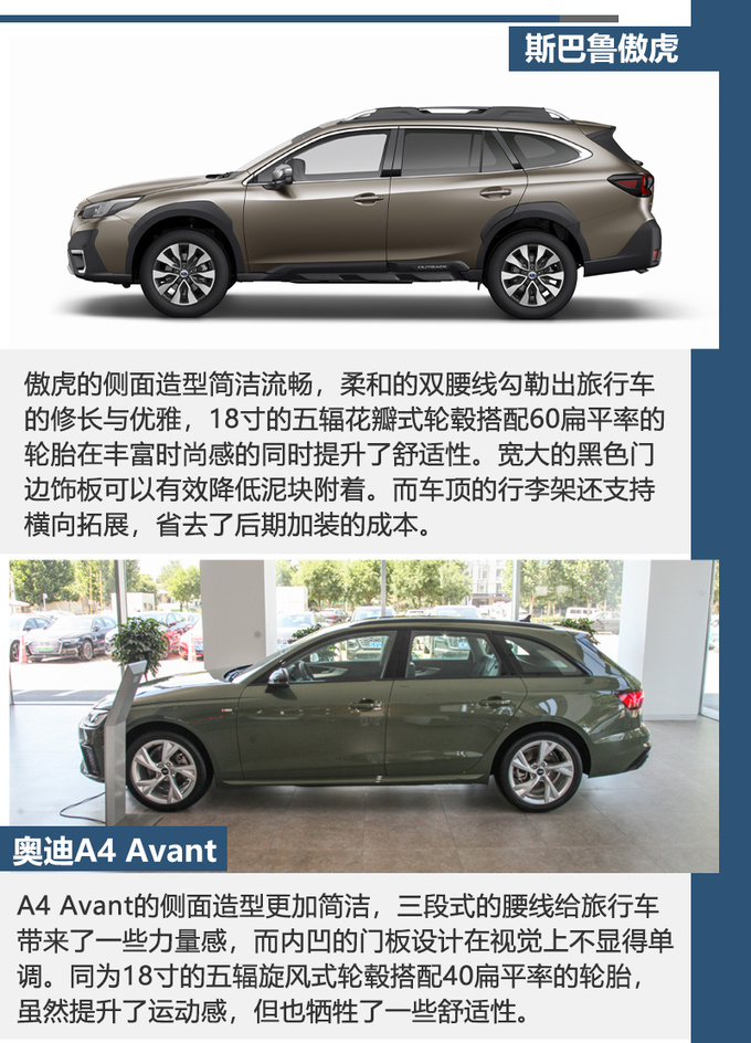 都是进口旅行车斯巴鲁傲虎和奥迪A4 Avant谁更适合旅行-图3