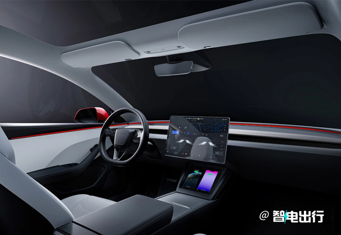 特斯拉新款Model Y实车街拍换C形尾灯/增七座车型-图4