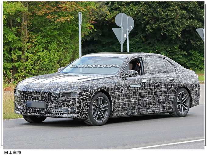 宝马全新7系渲染图 分体式大灯/预计2022年亮相-图5