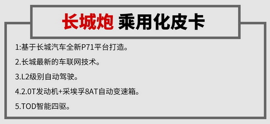 试长城炮乘用版：2.0T+8AT配多连杆后悬-图5