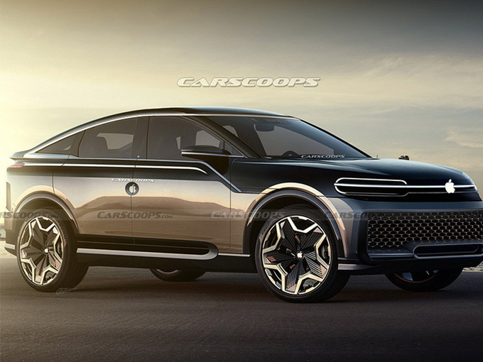 苹果iCar外观图曝光溜背车顶设计/配贯穿式灯带-图1