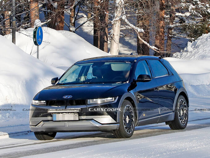 现代全新电动车低伪谍照曝光轴距超过宝马X5-图1