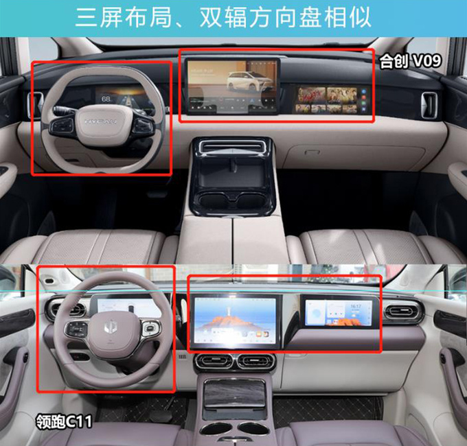 合创V09内饰首发酷似领跑C11 三季度上市-图4