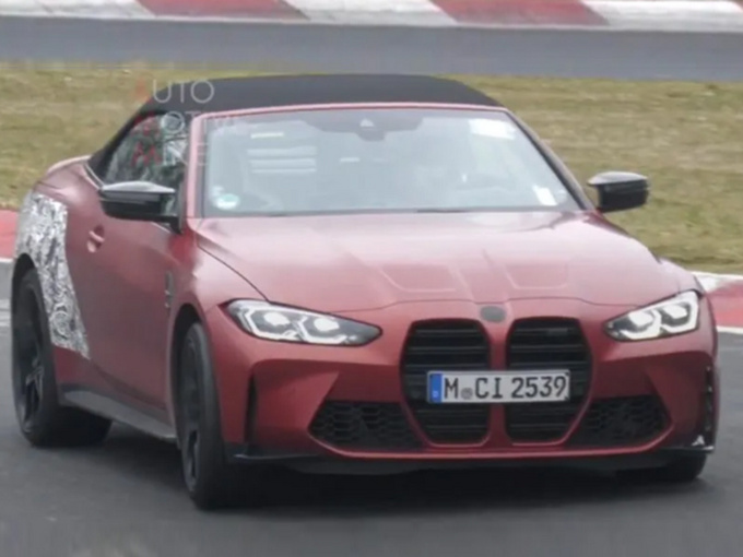 宝马全新M4谍照曝光 搭3.0T引擎/配黑色软顶-图1