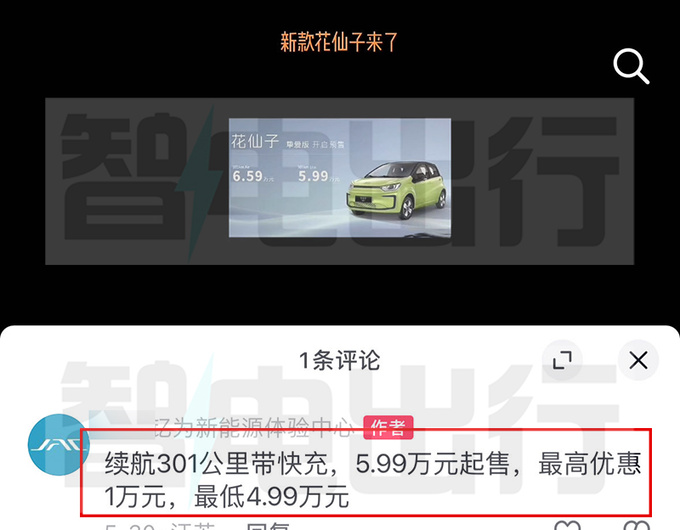 江淮新花仙子未上市先打折5天后上市 賣4.99起-圖5