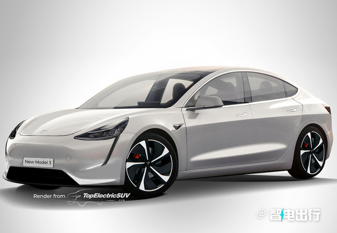特斯拉新款Model 3曝光今年二季度发布/内饰翻新-图1