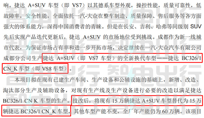 大众内部文件捷达VS7将换代更名VS8年产15万-图4