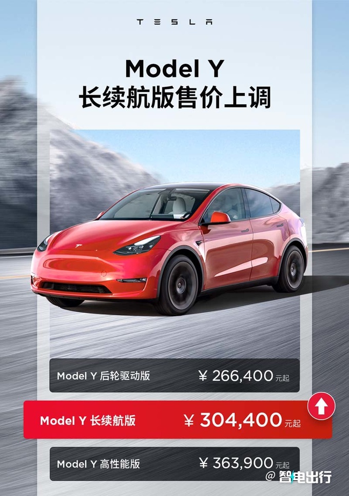 特斯拉Model Y长续航再调价本月内已涨4500元-图3