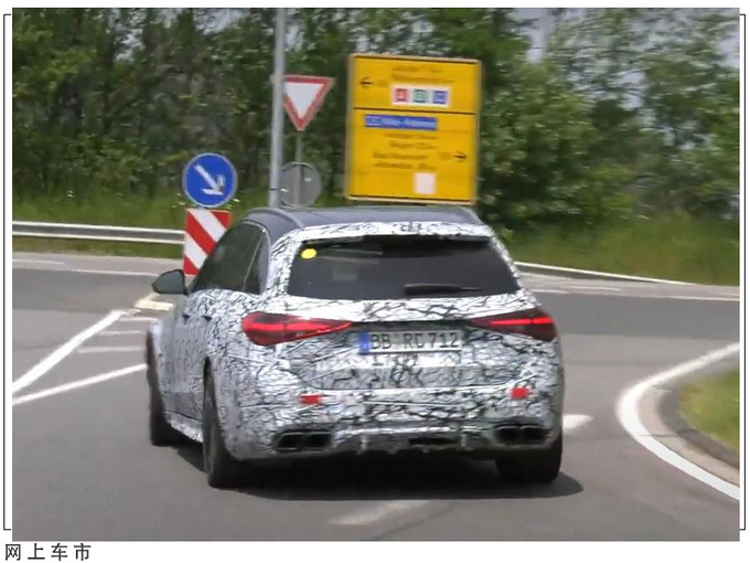 奔驰全新C63实车谍照换搭四缸混动/动力超越V8-图4