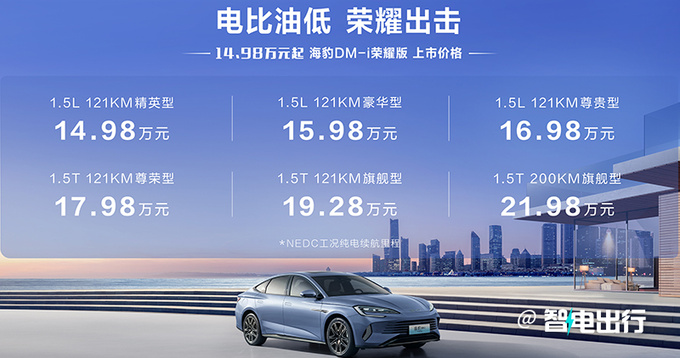 降1.7萬比亞迪新海豹DM-i售14.98萬起 標配旋轉屏-圖4