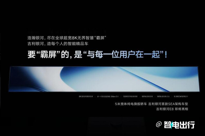 吉利银河E8 10月上市搭45英寸8K屏 尺寸超比亚迪汉-图9