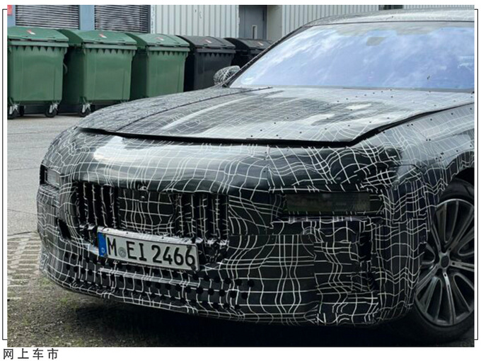 宝马7系全新谍照前脸换分体式大灯/配电子门把手-图3