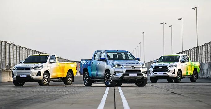 丰田Hilux三款新能源皮卡亮相泰国48V柴油轻混版体验-图1