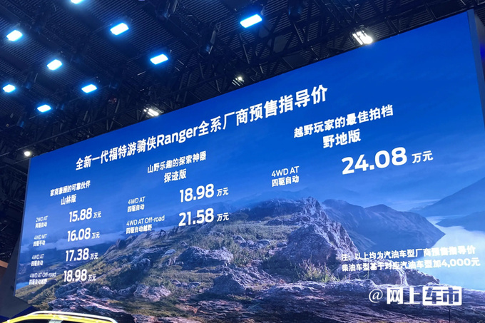 官方降价福特游骑侠预售15.88万起 搭越野改装-图2