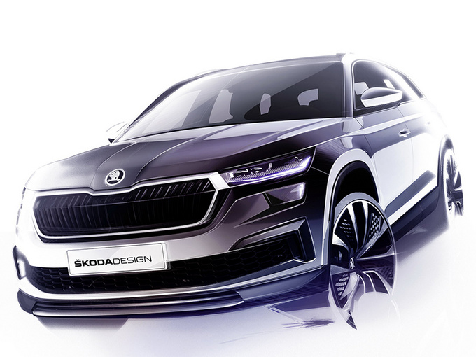 斯柯达新款柯迪亚克发布搭2.0T/配全新LED灯组-图1