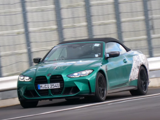 宝马全新M4敞篷版谍照搭3.0T V6/配黑色软顶-图1