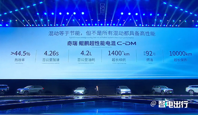 奇瑞TJ-1搭全新插混系统 续航1200km 支持18分钟快充-图5
