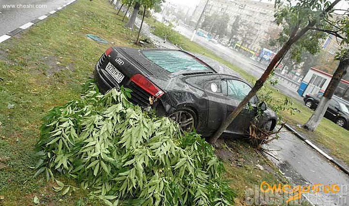 奥迪R8车祸
