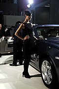 车展美腿车模