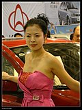 靓丽车模