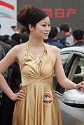 靓丽车模
