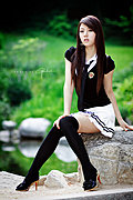 韩国美女车模黄美姬