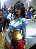靓丽车模