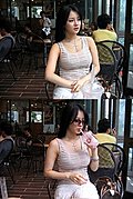 靓丽车模