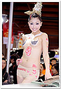 人体彩绘车模