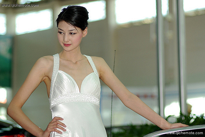 美女车模