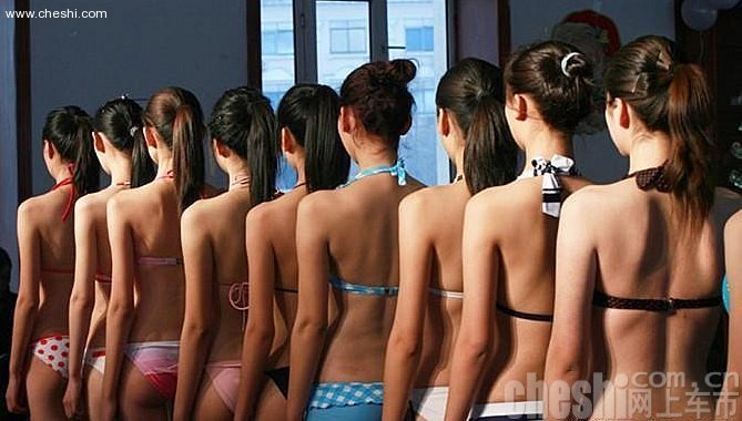 北京车展模特培训现场
