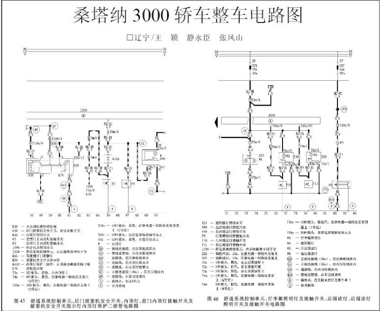 桑塔纳3000轿车整车电路图