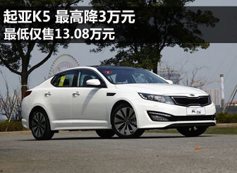 起亚K5最高降3万 最低仅售13.08万