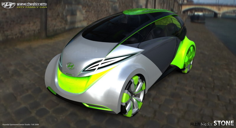 依靠太阳能行驶的概念车